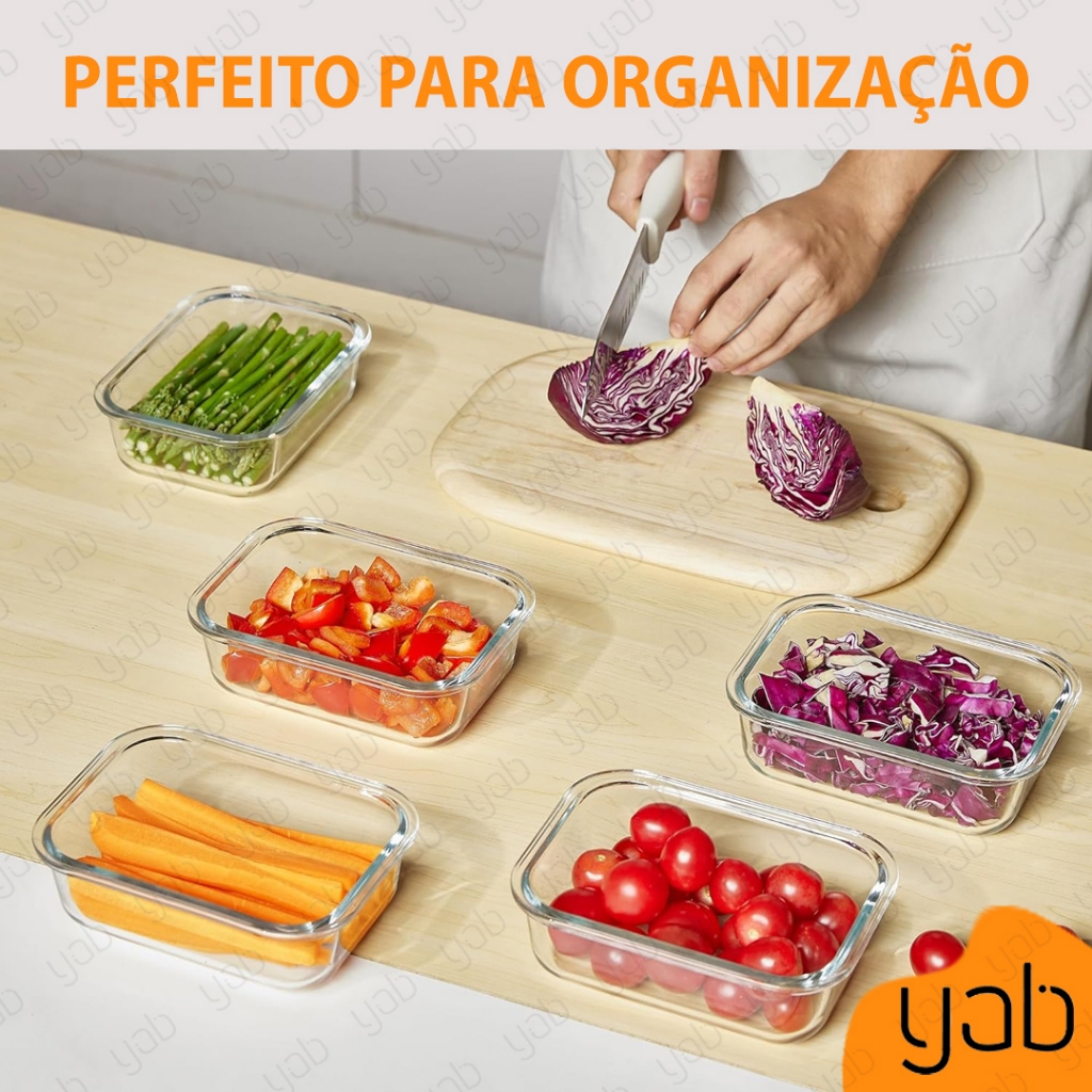 Kit porta marmita de vidro